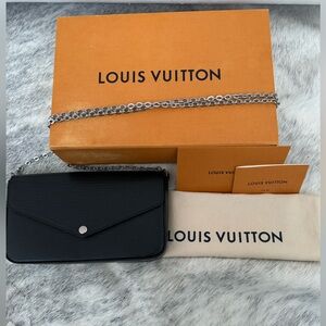 louis vuitton epi leather wallet on chain bag